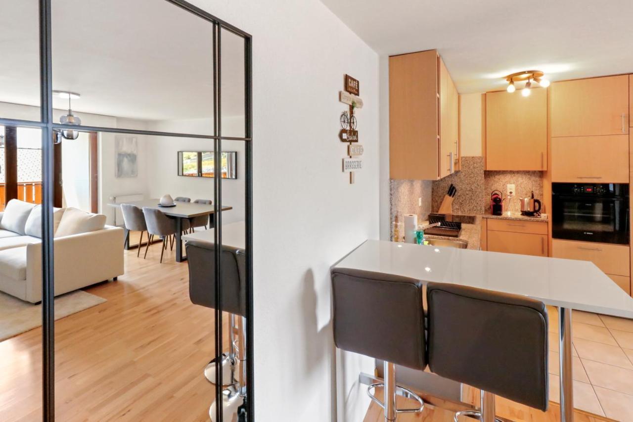 Logement Chaleureux Au Coeur De La Station Crans-Montana Dış mekan fotoğraf