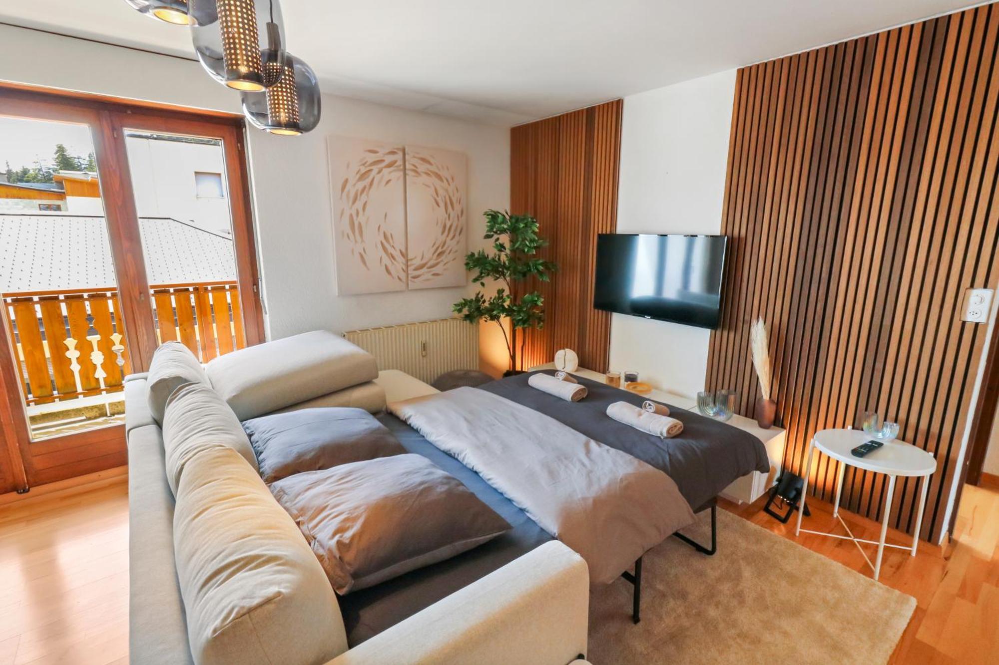 Logement Chaleureux Au Coeur De La Station Crans-Montana Dış mekan fotoğraf